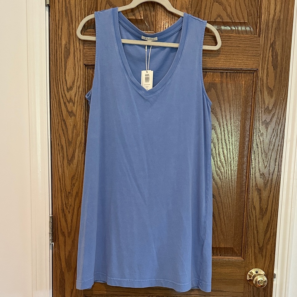 Z Supply Sky Blue V-Neck Tank Top
